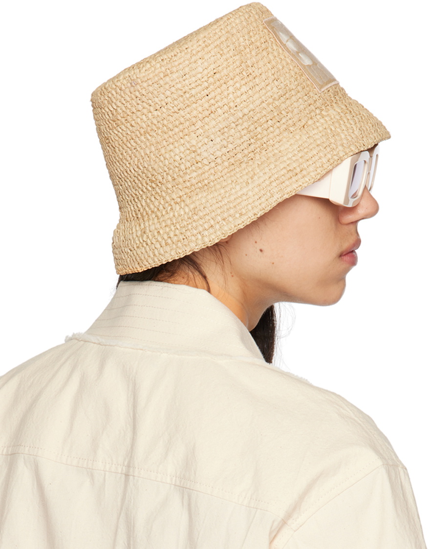 Jacquemus Beige Le Raphia 'Le Bob Ficiu' Hat Jacquemus