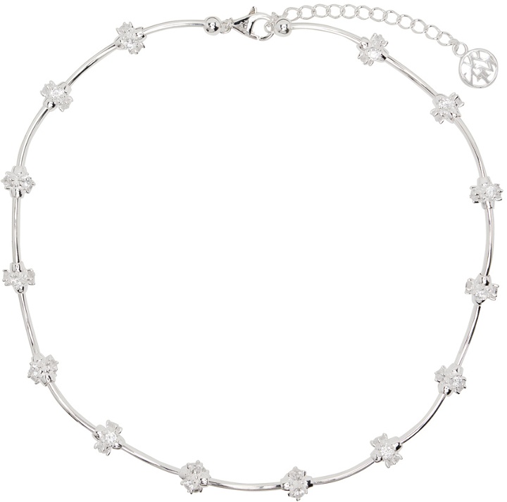 Photo: YVMIN Silver Curved Short Tube Necklace