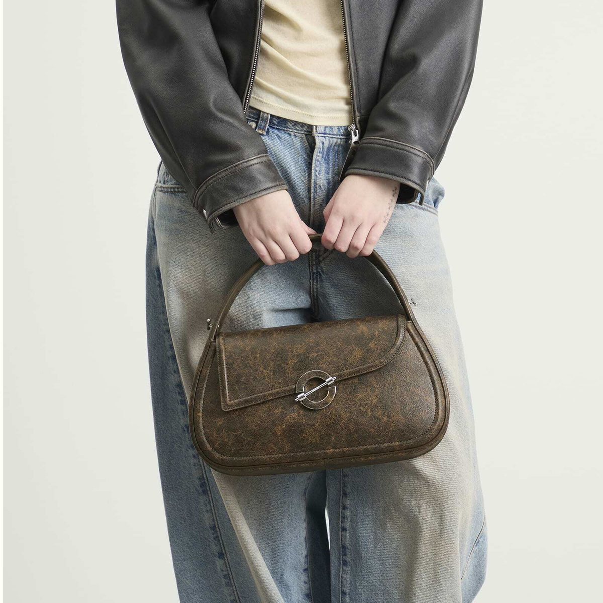 Samsøe Samsøe Women's Sahero Grab Bag in Washed Gunmetal 