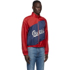 Gucci Red Nylon Logo Jacket