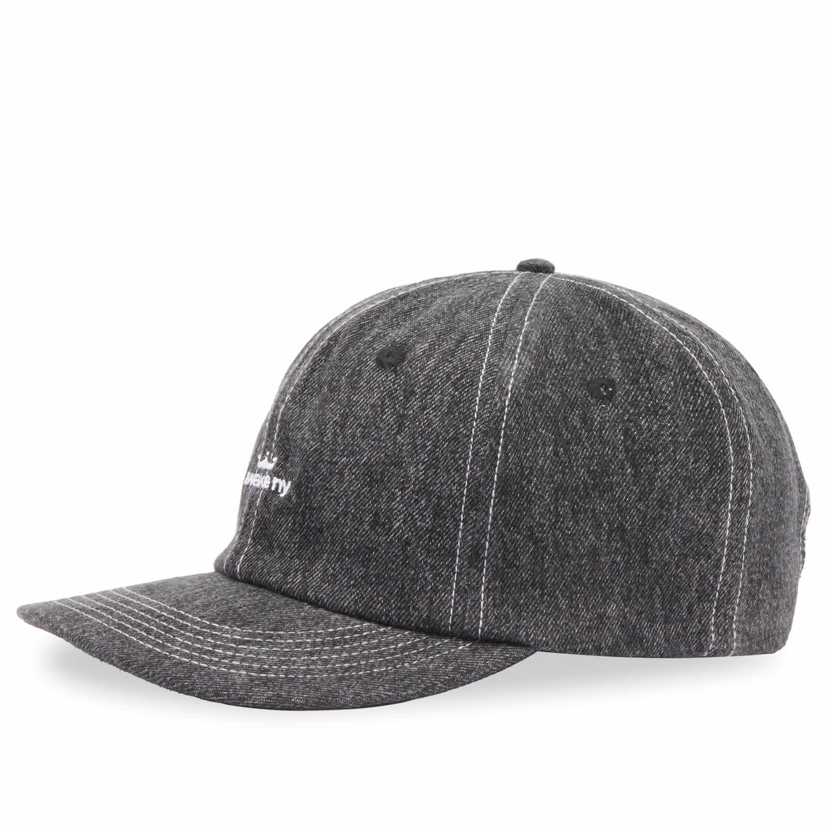 Awake NY Men's Crown Logo Denim Cap in Black 