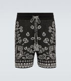 Alanui - Bandana cotton-blend piqué shorts