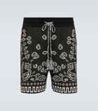 Alanui - Bandana cotton-blend piqué shorts