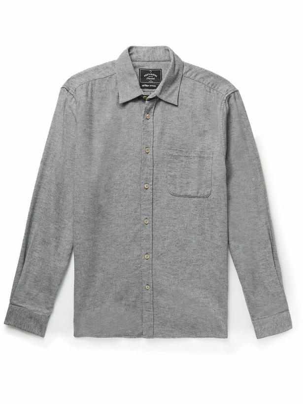 Photo: Portuguese Flannel - Lobo Cotton-Flannel Shirt - Gray