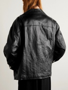 Acne Studios - Distressed Leather Jacket - Black