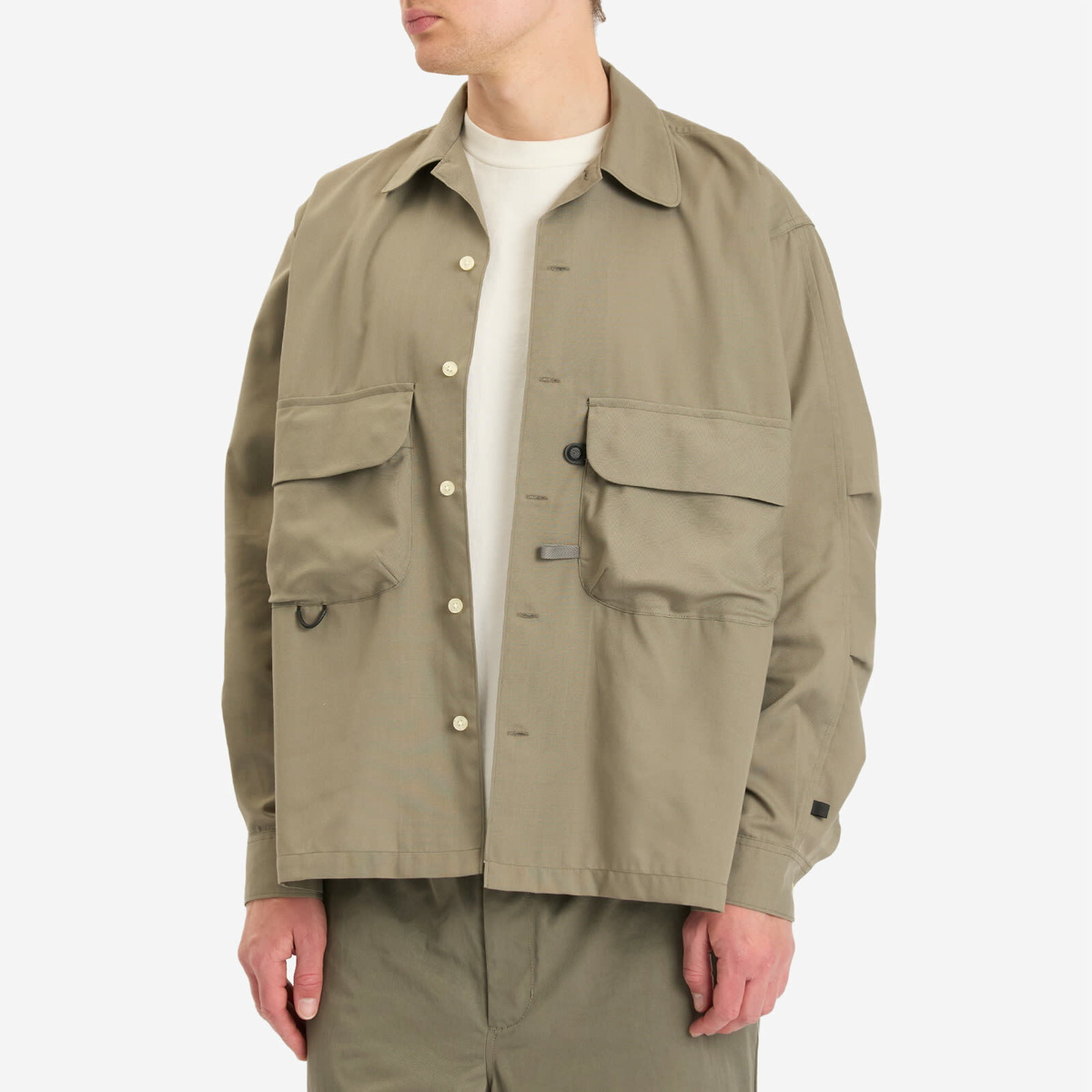 DAIWA Men's Tech Sports Open Collar Shirt in Wolf Grey
