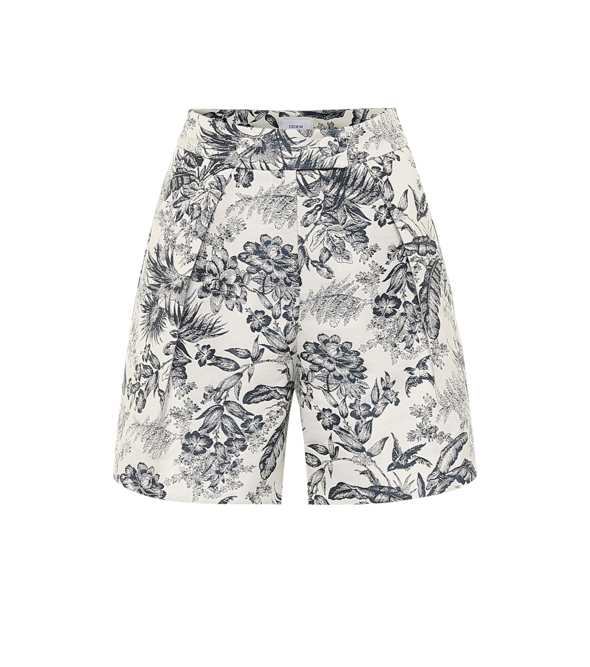 Erdem - Howard high-rise cotton-blend shorts