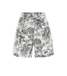 Erdem - Howard high-rise cotton-blend shorts