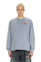 Diesel Relaxed long-sleeve T-shirt with Biscotto logo - T-Shirts Mens in Blue
