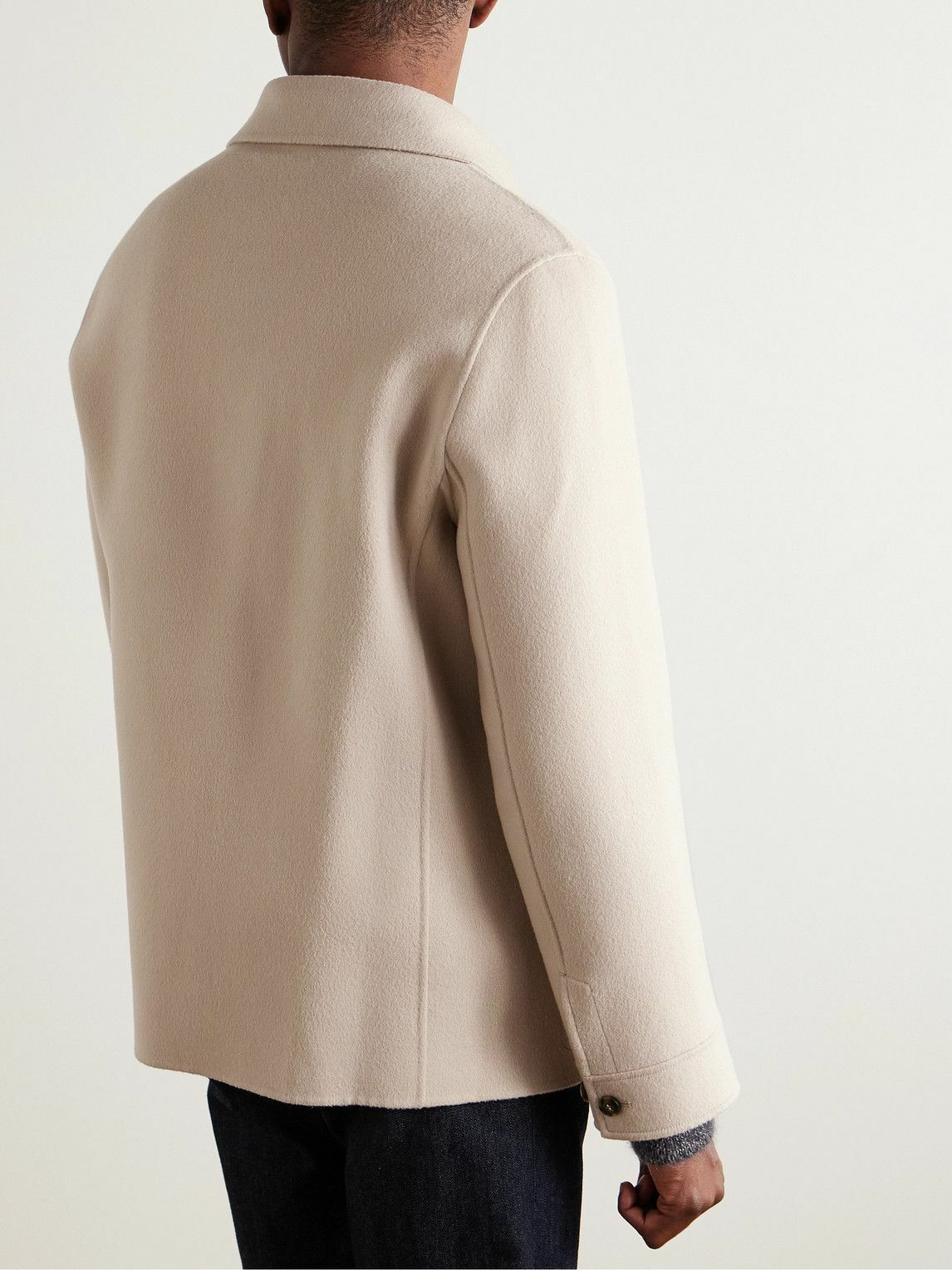 Yves Salomon - Wool and Cashmere-Blend Felt Overshirt - Neutrals
