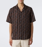 Frescobol Carioca Roberto printed linen bowling shirt
