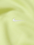 Nike - Solo Swoosh Logo-Embroidered Cotton-Blend Jersey Sweatshirt - Yellow