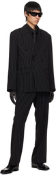Ernest W. Baker Black Double Breasted Blazer