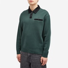 Dime Men's Casino Knit Rugby Polo in Forest