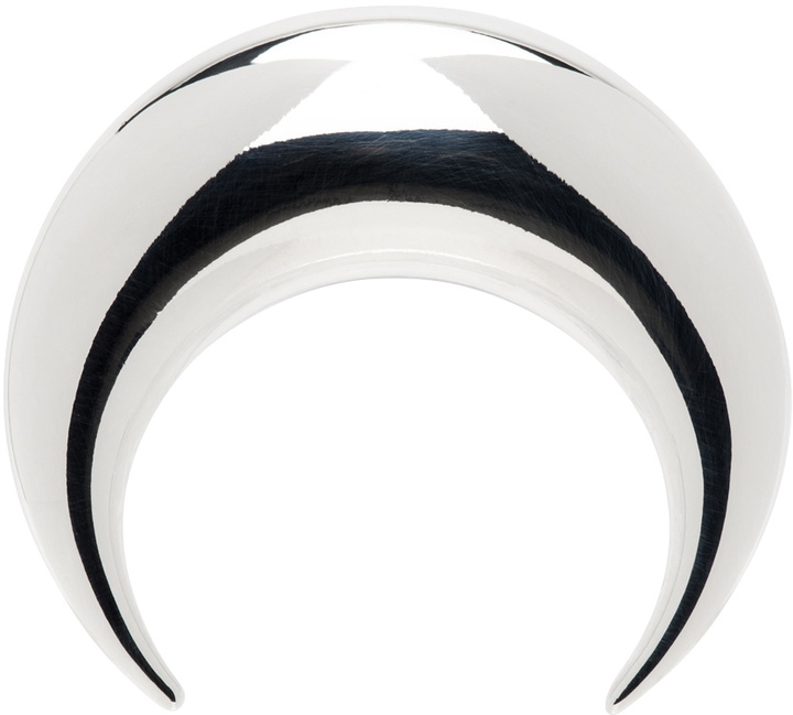 Photo: Marine Serre Silver Regenerated Moon Stud Single Earring