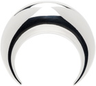 Marine Serre Silver Regenerated Moon Stud Single Earring