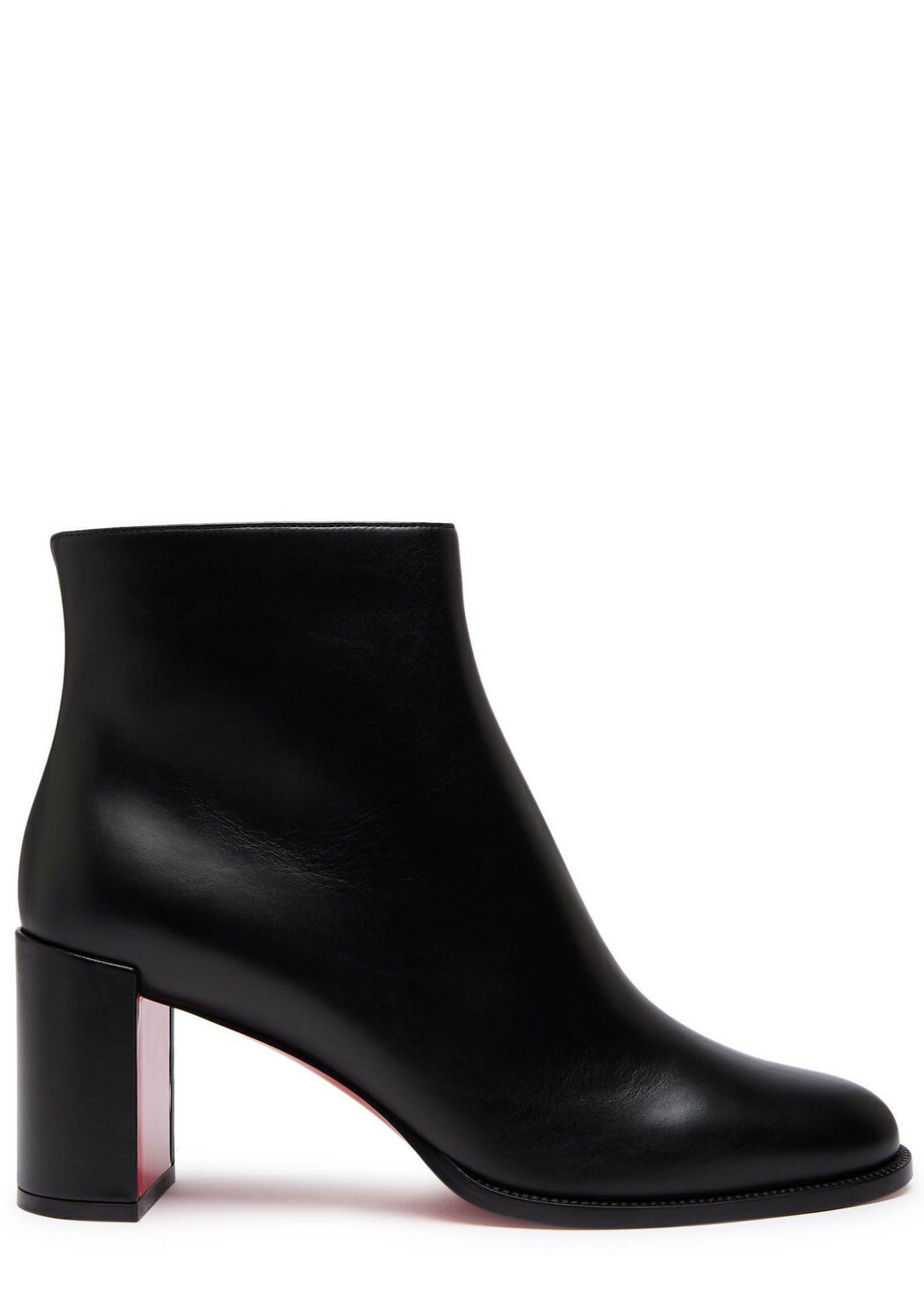 Christian Louboutin Adoxa 70 Leather Ankle Boots Black Christian