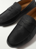 Tod's - City Gommino Cross-Grain Leather Penny Loafers - Black