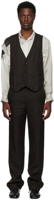 Photo: Edward Cuming Black Self-Tie Vest