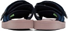 Suicoke Blue & Pink MOTO-FEab Sandals