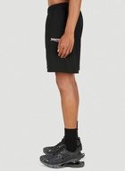 Embroidered Logo Sweat Shorts in Black