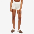 DONNI. Women's Rib Boy Cycling Shorts in Cream