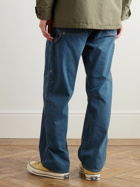 OrSlow - Paint-Splattered Straight-Leg Selvedge Jeans - Blue