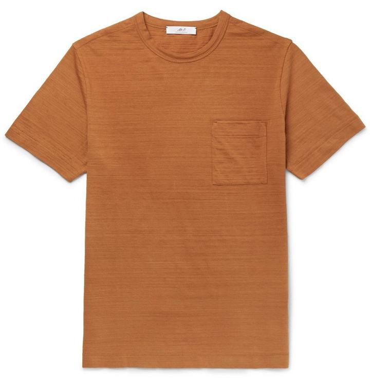 Photo: Mr P. - Piece-Dyed Slub Cotton T-Shirt - Brown