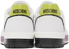 Moschino White Streetball Low-Top Sneakers
