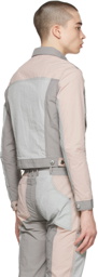 Eckhaus Latta Grey & Pink Blunt Jacket