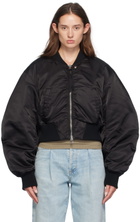 AGOLDE Black Jett Bomber Jacket