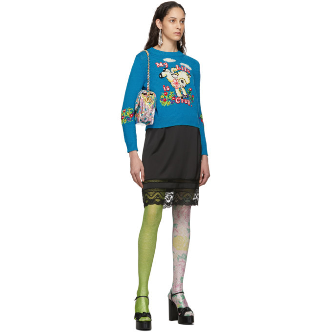 Marc Jacobs Blue Magda Archer Edition The Intarsia Sweater