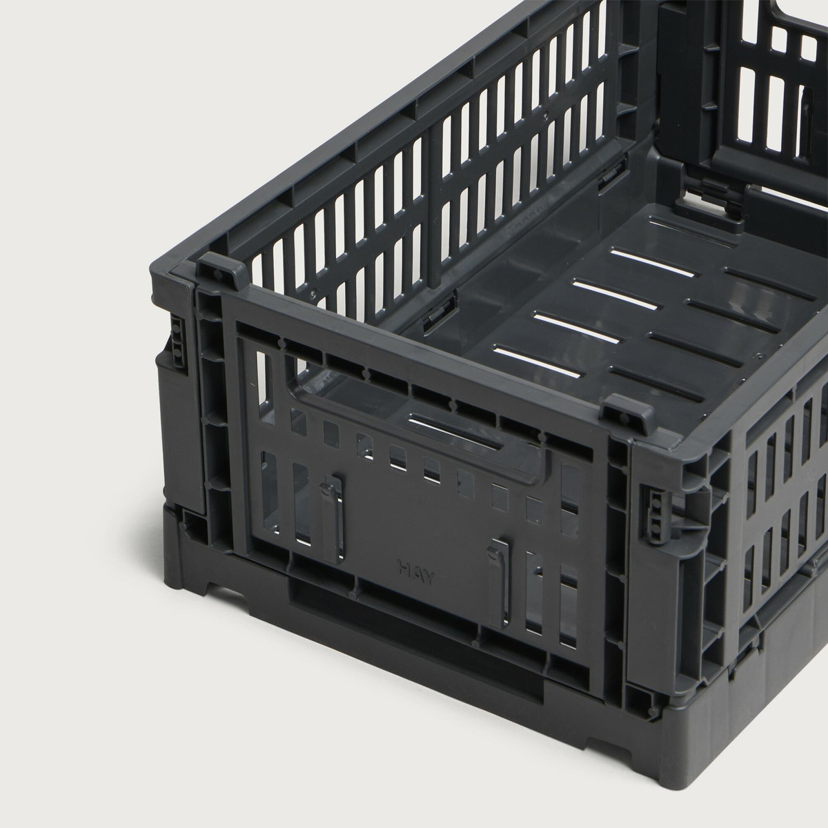 HAY Small Recycled Colour Crate in Charcoal