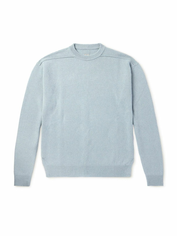 Photo: Rick Owens - Boiled Cashmere and Wool-Blend Sweater - Blue