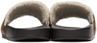 Polo Ralph Lauren Brown Faux-Shearling Slides
