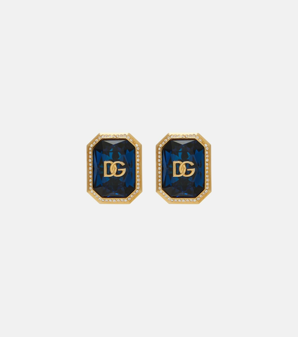 Dolce&Gabbana DG embellished clip-on earrings