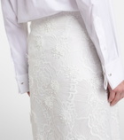 Dorothee Schumacher Sheer Meadow floral organza midi skirt