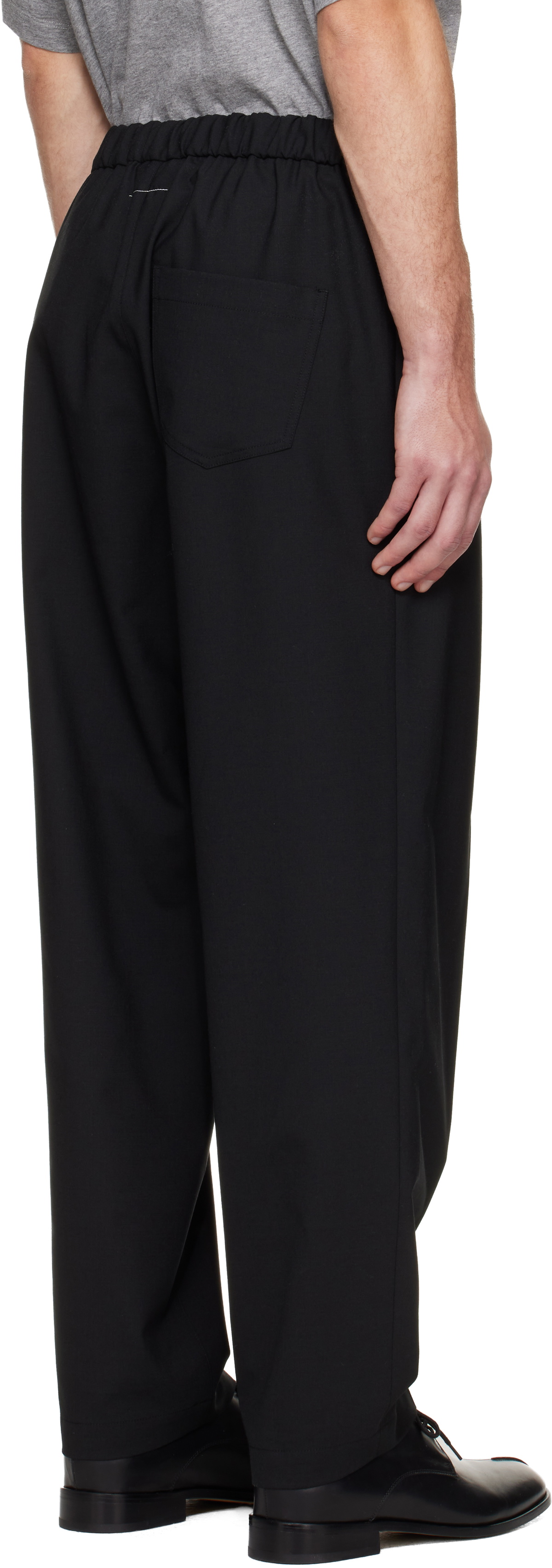 MM6 Maison Margiela Black Drawstring Trousers MM6 Maison Margiela