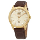 Citizen Eco-Drive Champagne Dial Mens Watch AW0092-07Q