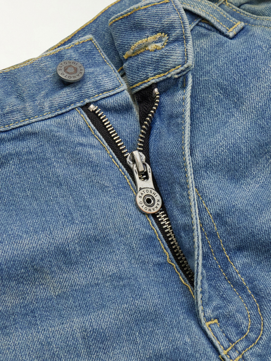 Satoshi Nakamoto - Enduro Straight-Leg Padded Jeans - Blue