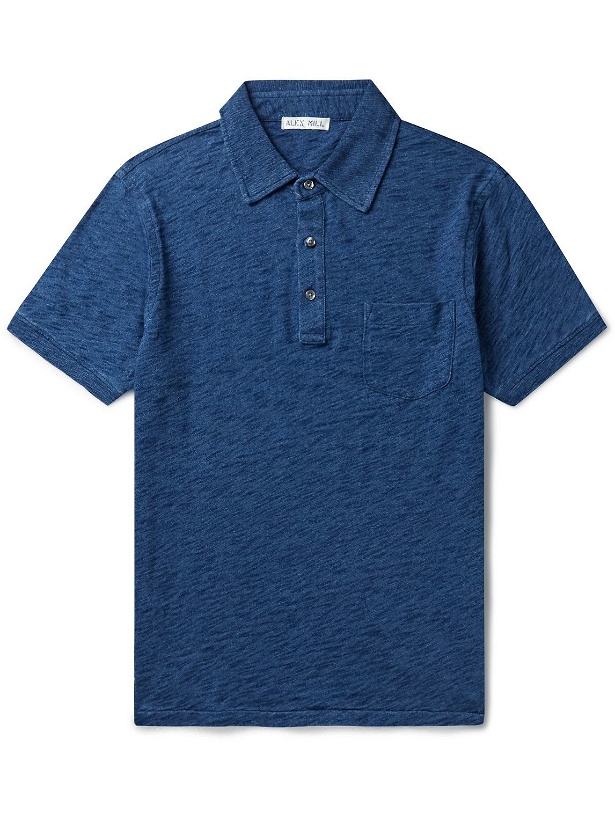 Photo: Alex Mill - Standard Slub Cotton-Jersey Polo Shirt - Blue