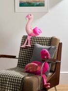 The Elder Statesman - Kissing Flamingo Set of Two Cashmere Cushions