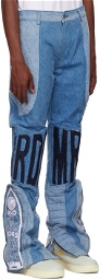 Who Decides War by MRDR BRVDO Blue Moto Jeans
