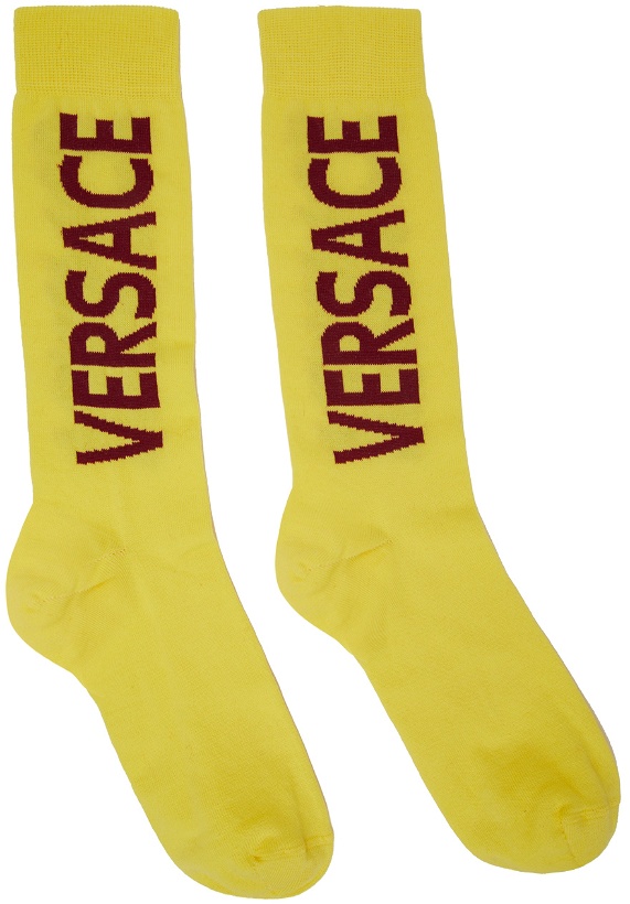 Photo: Versace Yellow Logo Socks