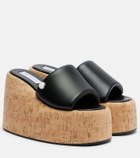 The Attico Mochi leather platform slides