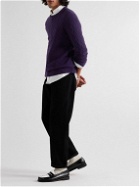 J.Crew - Slim-Fit Cable-Knit Cashmere Sweater - Purple