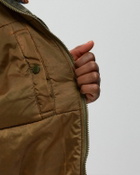 Awake Ma 1 Knit Trimmed Washed Bomber Jacket Green Bomber Jackets