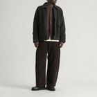 Folk Men's Cropped Winter Coat in Navy Brown Texture