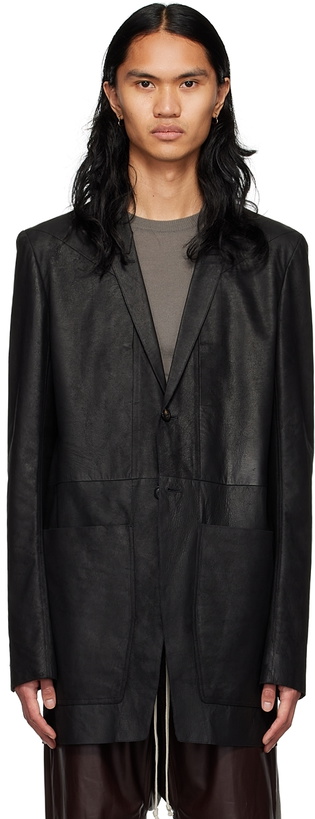 Photo: Rick Owens Black Lido Leather Jacket