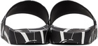 Valentino Garavani Black & White 'VLTN' All Over Slides